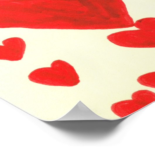 Schwebende Herzen Poster (Ecke)