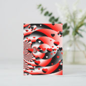 Schwebende Herzen Postkarte (Stehend Vorderseite)