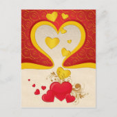 Schwebende Herzen Postkarte (Vorderseite)