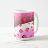 Schwebende Herzen und Kuben Kaffeetasse (VorderseiteRechts)