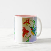 Schwebende Hummer-Kaffee-Tasse Zweifarbige Tasse (VorderseiteRechts)