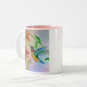 Schwebende Hummer-Kaffee-Tasse Zweifarbige Tasse (Vorderseite Links)