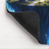Schwebende Insel Sakura Kunst Mousepad (Ecke)