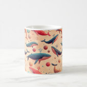 Schwebende kosmische Wale Kaffeetasse (Mittel)