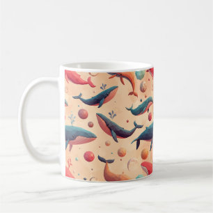Schwebende kosmische Wale Kaffeetasse