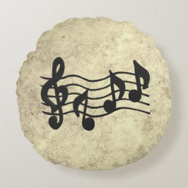 Schwebende Melodie - Musik in Bewegung Rundes Kissen