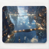 Schwebende Metropole am Himmel Mousepad (Vorne)