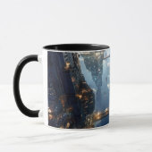 Schwebende Metropole am Himmel Tasse (Links)
