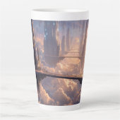 Schwebende Metropole in den Wolken Milchtasse (Vorderseite)