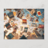 Schwebende Polaroid-Erinnerungen Postkarte (Vorderseite)