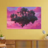 Schwebende Rosa-Himmel-Zitadelle Leinwanddruck (Insitu (Wohnzimmer))