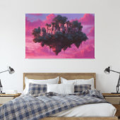 Schwebende Rosa-Himmel-Zitadelle Leinwanddruck (Insitu (Schlafzimmer))