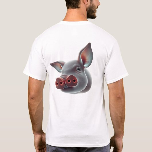 Schwebende Schweinekunst T-Shirt (Rückseite)