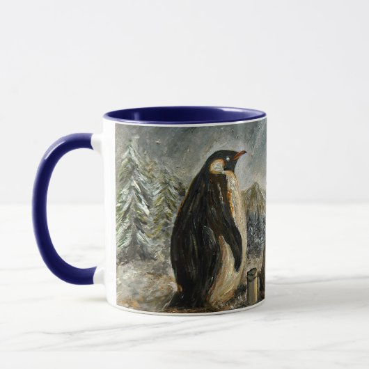 Schwebende skurrile Aurora-Tier-Malerei Tasse (Links)