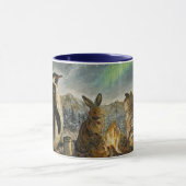 Schwebende skurrile Aurora-Tier-Malerei Tasse (Zentrum)