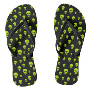 Schwebende Totenkopf-Popart Badesandalen