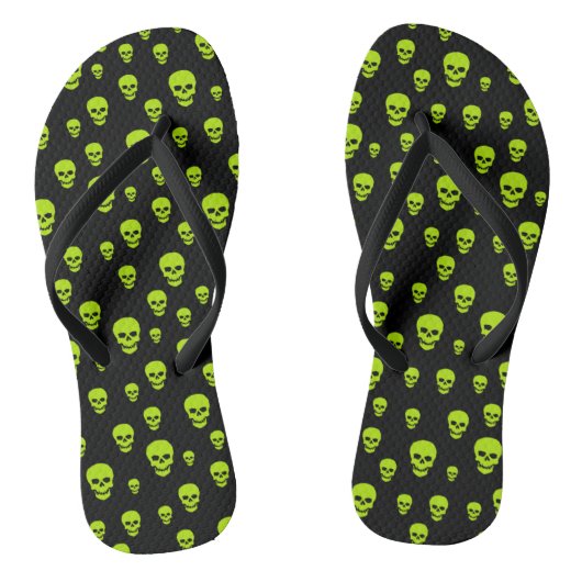 Schwebende Totenkopf-Popart Badesandalen (Fußbett)
