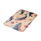 Schwebende Wale Badematte (Schrägansicht)