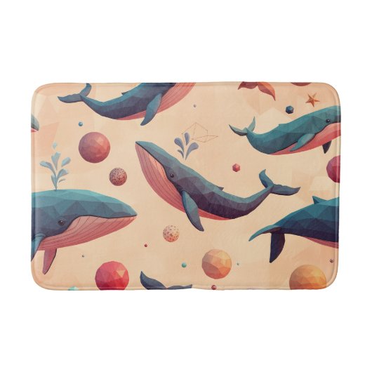 Schwebende Wale Badematte (Vorderseite)