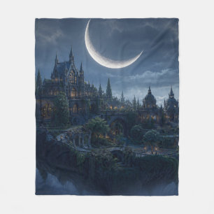 Schwebende Zitadelle Halbmond Fleece-Decke Fleecedecke
