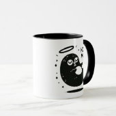 Schwebender Heiliger Maulwurf Becher – Süßes schwe Tasse (VorderseiteRechts)