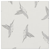 Schwebender Kolibri geworfener Druck Stoff (Nahaufnahme)