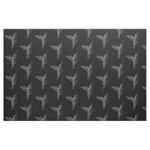 Schwebender Kolibri-Schwarz-Druck Stoff (Fat Quarter (45,7 x 55,9 cm))