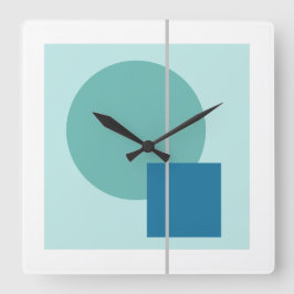 Schwebender Kreis 4 Quadratische Wanduhr