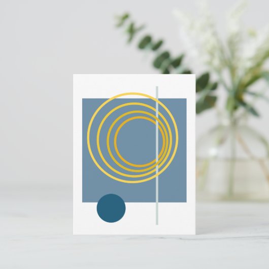 Schwebender Kreis 5 Postkarte (Stehend Vorderseite)