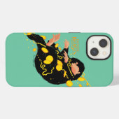 Schwebender Niffler mit Gold iPhone Hülle (Rückseite (Horizontal))