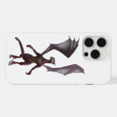 Schwebender roter Drache iPhone Hülle (Rückseite (Horizontal))
