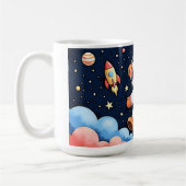 Schwebender Teddy-Astronaut Kaffeetasse (Links)