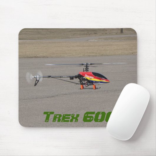 Schwebender Trex 600 RC Hubschrauber Mousepad (Mit Mouse)