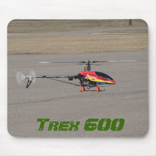 Schwebender Trex 600 RC Hubschrauber Mousepad (Vorne)