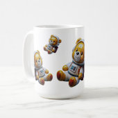 Schwebender Weltraum-Teddy Kaffeetasse (Vorderseite Links)
