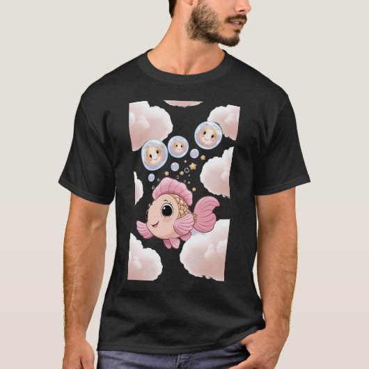 Schwebender Wolkenfisch T-Shirt (Vorderseite)