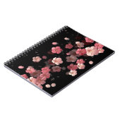 Schwebendes Kirschblüten-Blumen-Notizbuch Notizblock (Linke Seite)