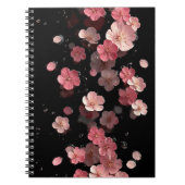 Schwebendes Kirschblüten-Blumen-Notizbuch Notizblock (Vorderseite)