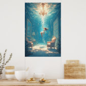 Schwebendes Mädchen Poster (Küche)