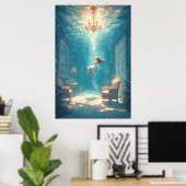 Schwebendes Mädchen Poster (Heimbüro)