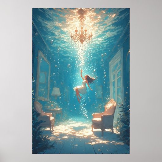 Schwebendes Mädchen Poster (Vorne)