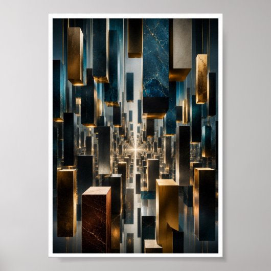 Schwebendes Monolith-Infinity-Wandkunstwerk Poster (Vorne)