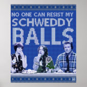 Schweddy Balls Ugly Sweater Poster (Vorne)