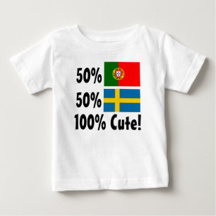 Schwede 100% 50% Portugiese-50% niedlich Baby T-shirt