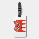 Schwede Dala Pferde Kleid und Geschenke Gepäckanhänger (Vorderseite vertikal)