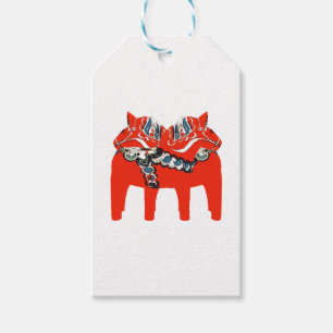 Schwede Dala Pferde Kleid und Geschenke Geschenkanhänger