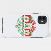 Schwede Dala Pferdepferdeblumenvolksmuster Case-Mate iPhone Hülle (Rückseite (Horizontal))