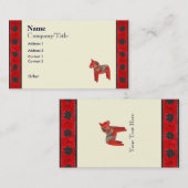 Schwede Dala Pferdeskandinavier Visitenkarte (Vorne/Hinten)