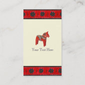Schwede Dala Pferdeskandinavier Visitenkarte (Rückseite)