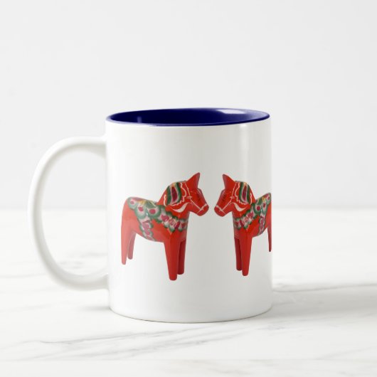 Schwede Dala Pferdeskandinavier Zweifarbige Tasse (Links)